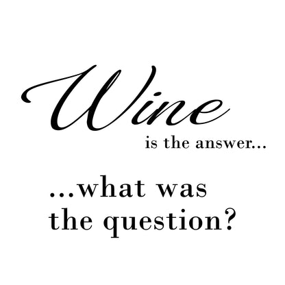 Wine Is The Answer - Glass