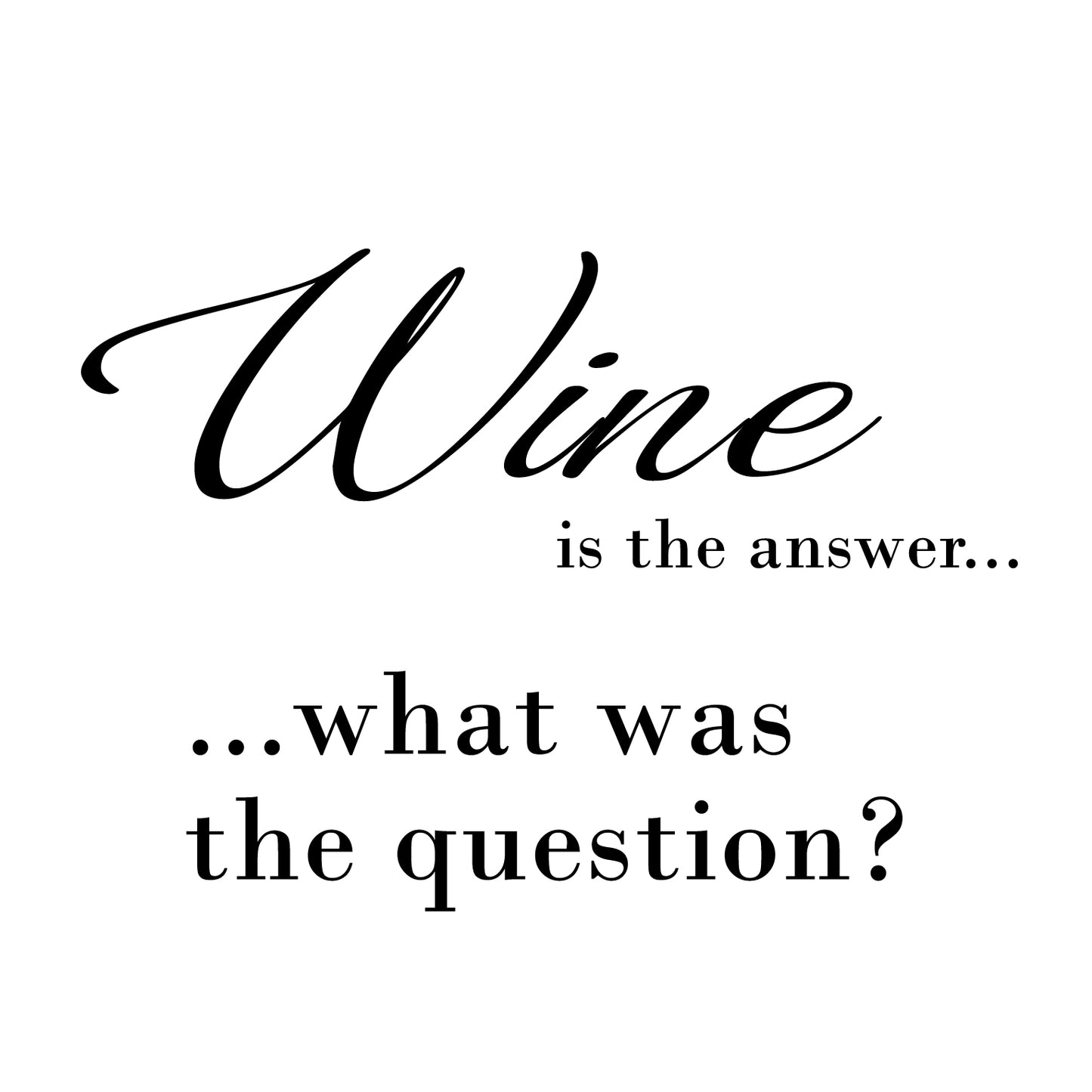 Wine Is The Answer - Потник