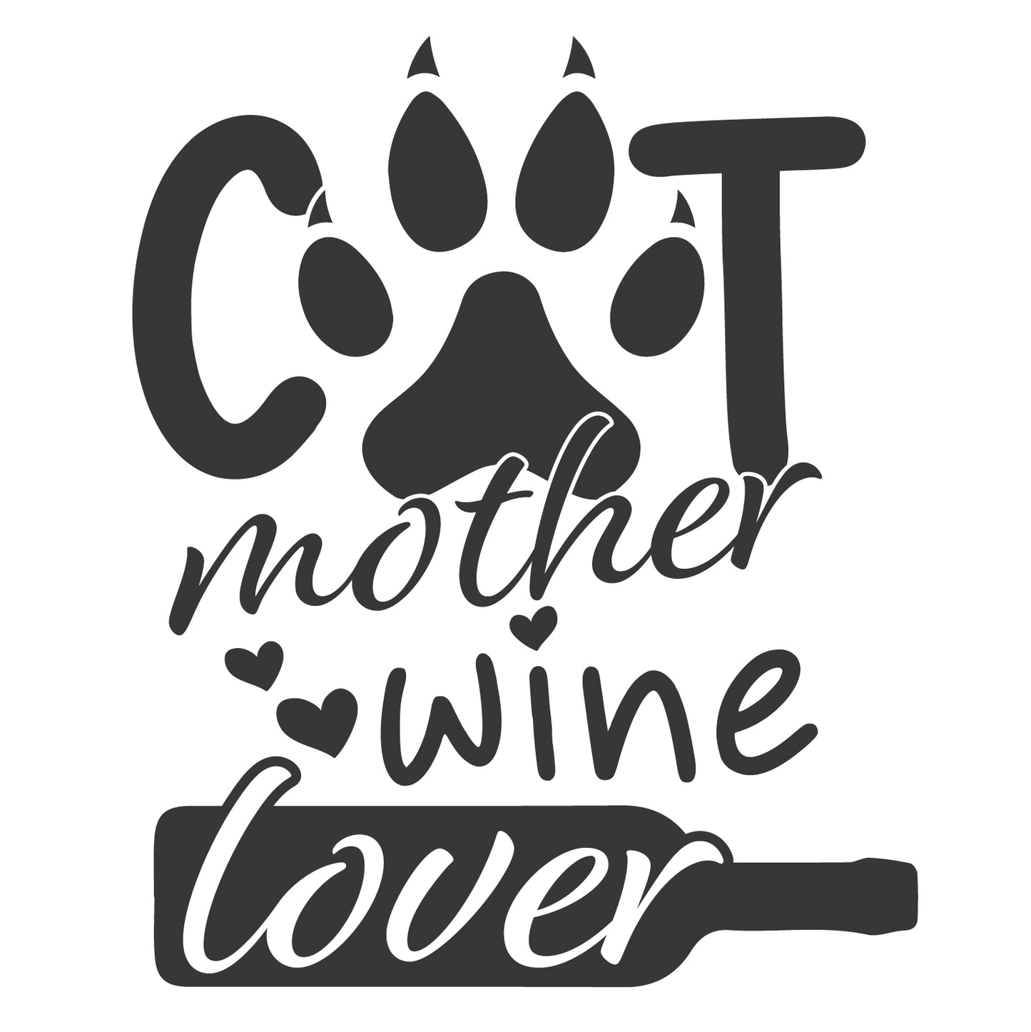 Cat Mother Wine Lover - Чаша С Корково Дъно