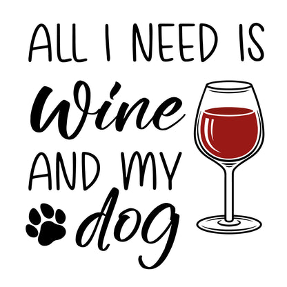 Wine And My Dog - Къс Суитшърт