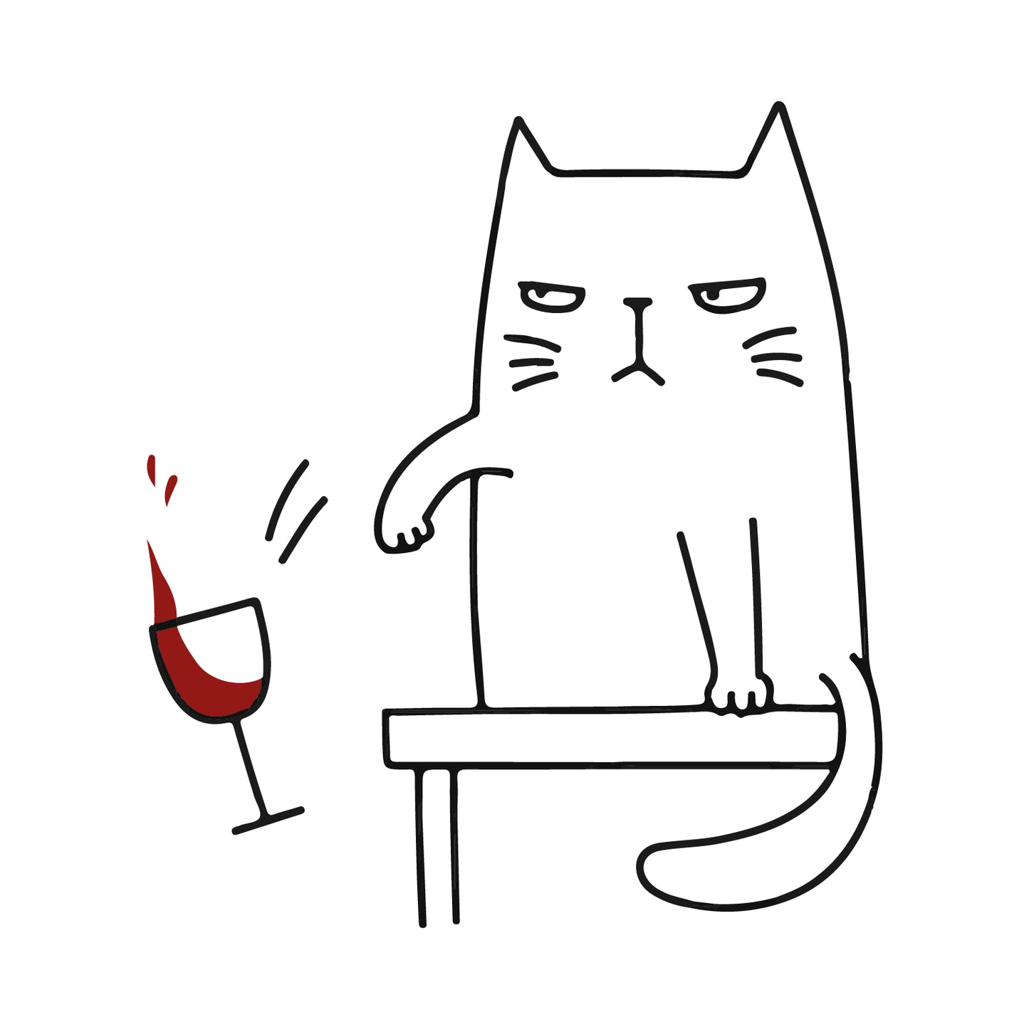 Cats And Wine - T-Shirt