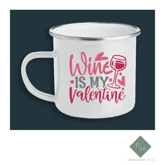 Wine Is My Valentine - Enameled Jug