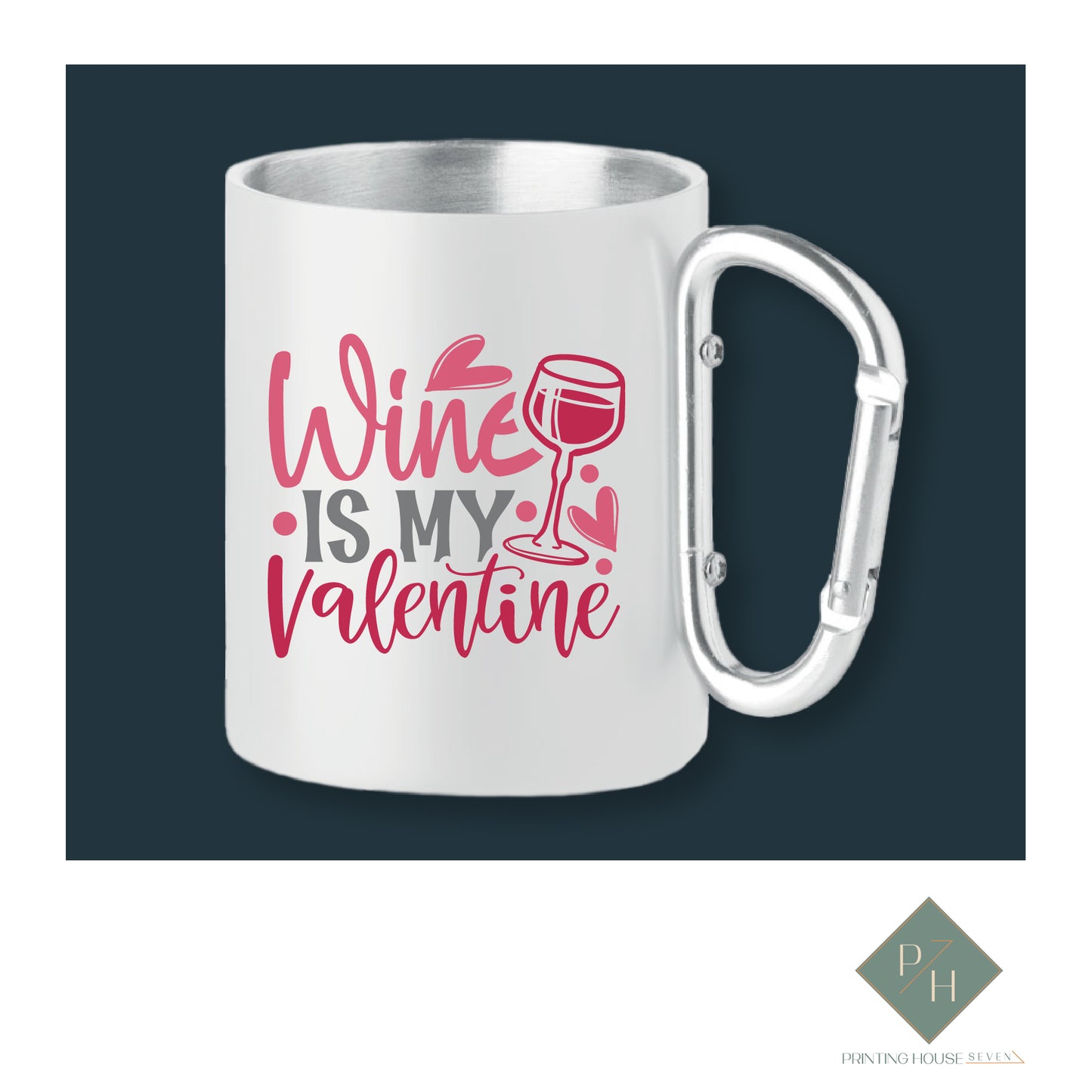 Wine Is My Valentine - Carabiner Carafe