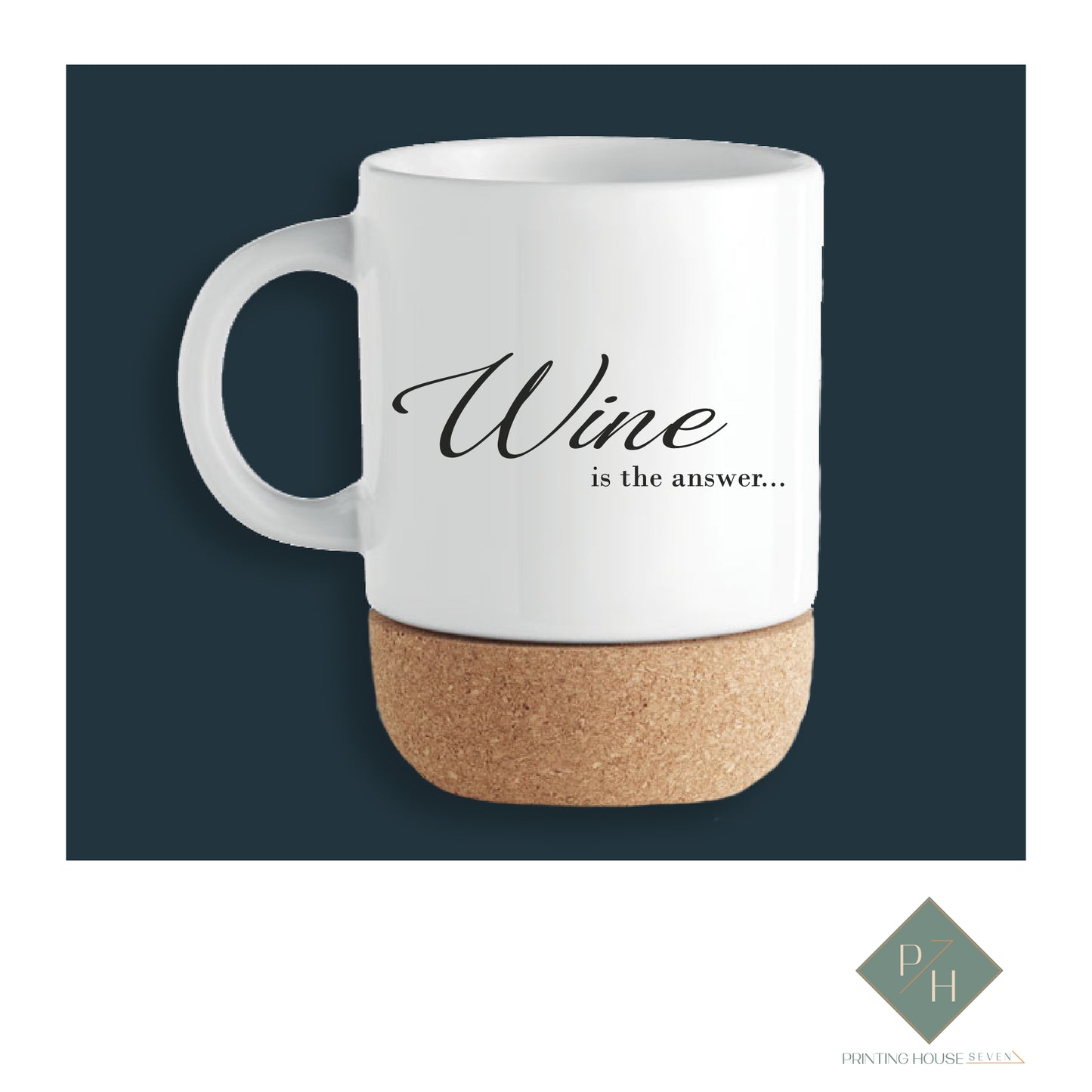 Wine Is The Answer - Cork Bottom Glass