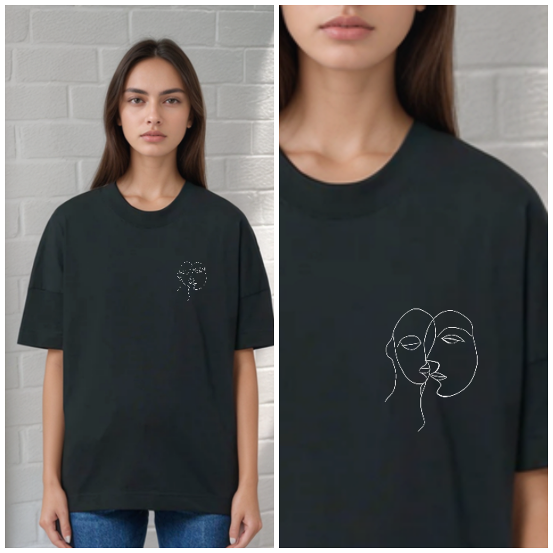 Lines Of Love - T-shirt (embroidery option)