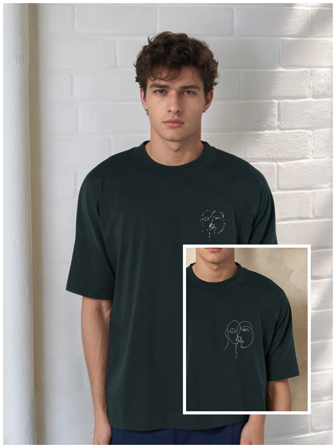 Lines Of Love - T-shirt (embroidery option)