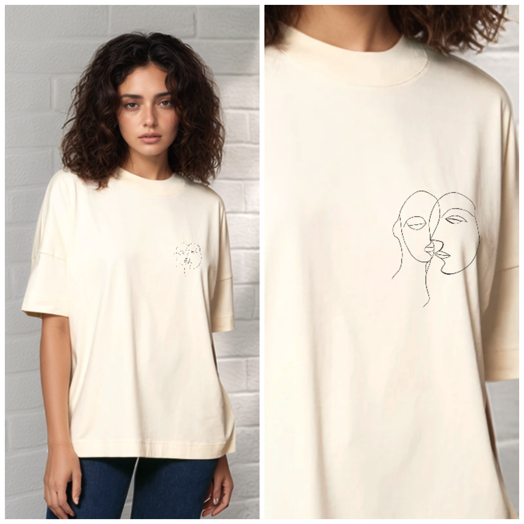 Lines Of Love - T-shirt (embroidery option)